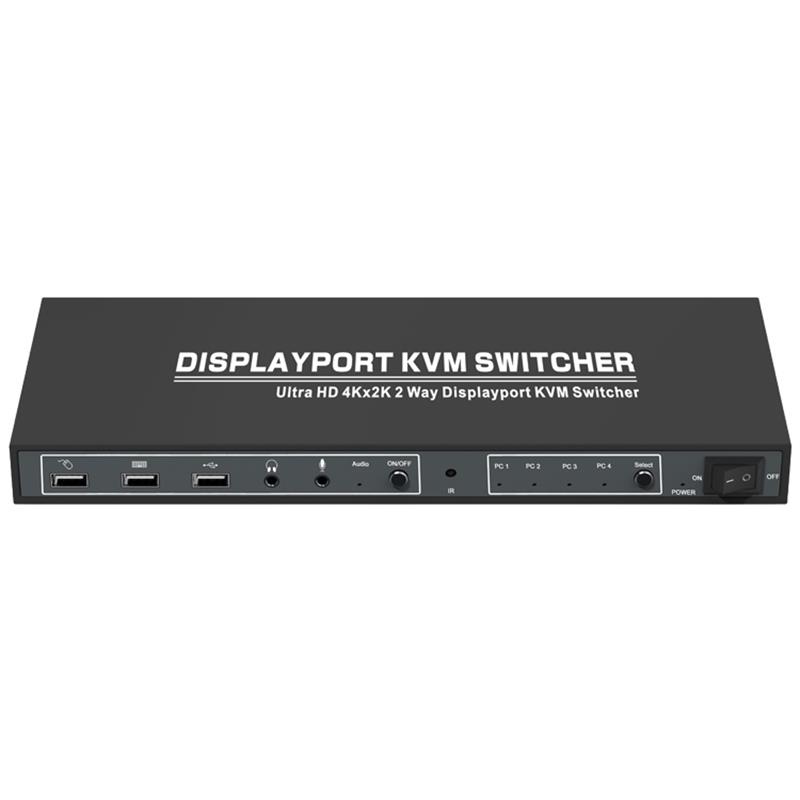 1.2 Displayport KVM 4x1 Switcher Ondersteuning 3D Ultra HD 4Kx2K @ 60Hz