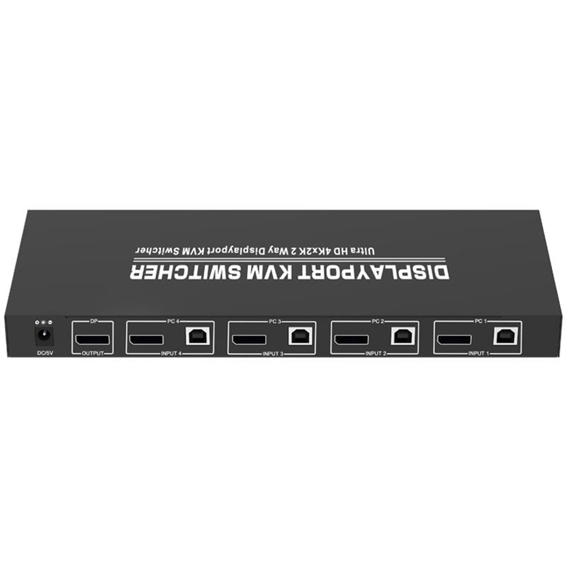 1.2 Displayport KVM 4x1 Switcher Ondersteuning 3D Ultra HD 4Kx2K @ 60Hz