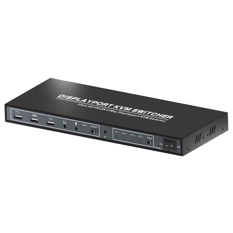 1.2 Displayport KVM 4x1 Switcher Ondersteuning 3D Ultra HD 4Kx2K @ 60Hz