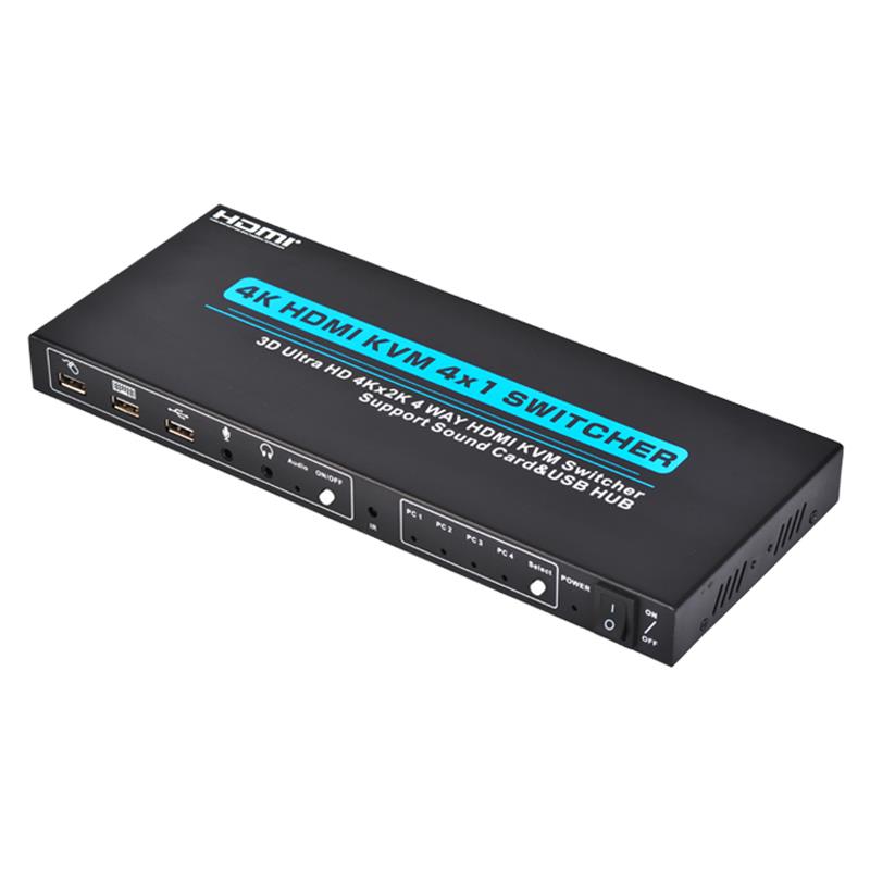 V1.4 HDMI KVM 4x1 Switcher Support 3D Ultra HD 4Kx2K/30Hz