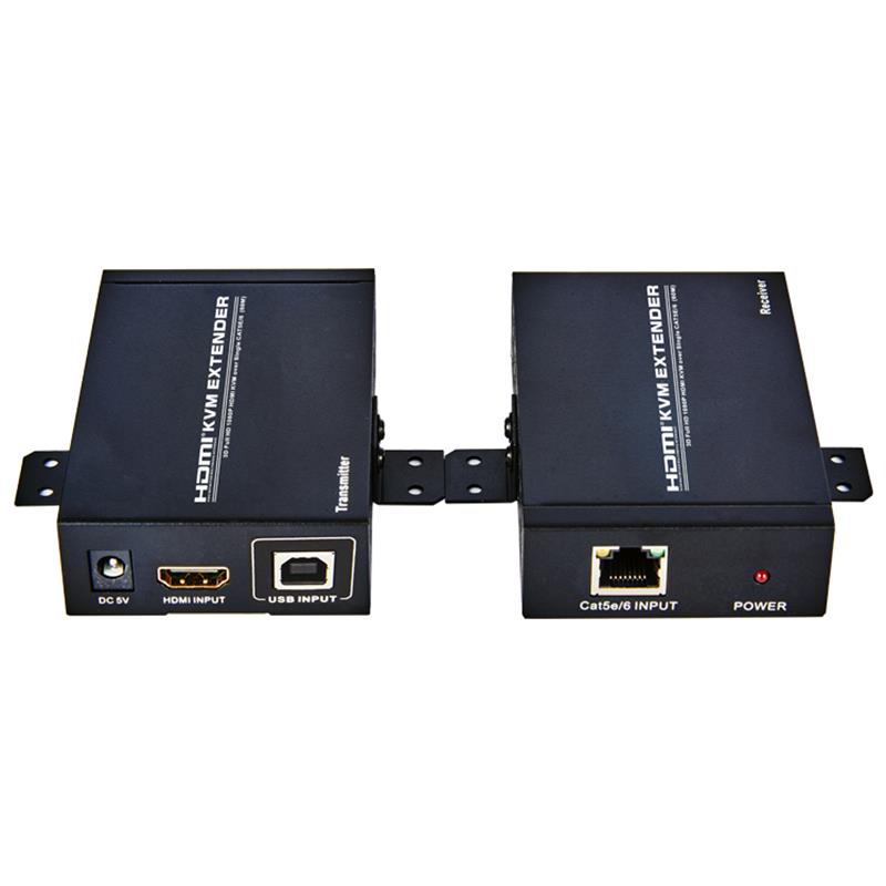 HDMI KVM-extender 60 m via enkele cat5e / 6 Ondersteuning Full HD 1080P