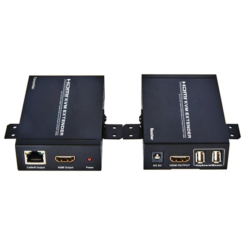 HDMI KVM-extender 60 m via enkele cat5e / 6 Ondersteuning Full HD 1080P