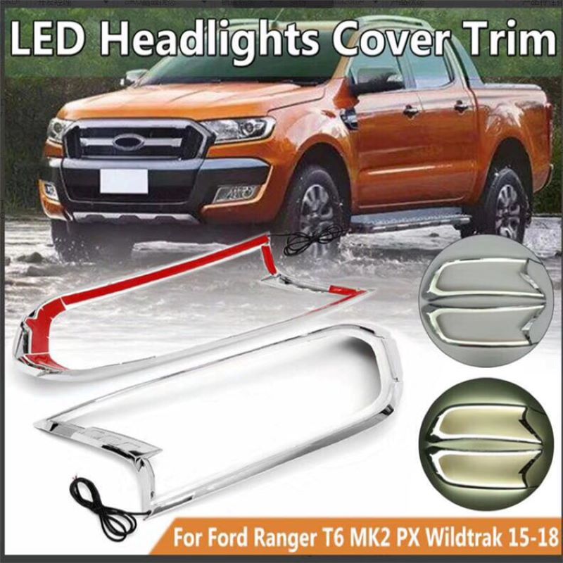 Daytime running light voor Ford Ranger 2015,Headlight cover for ford ranger 2015~2018