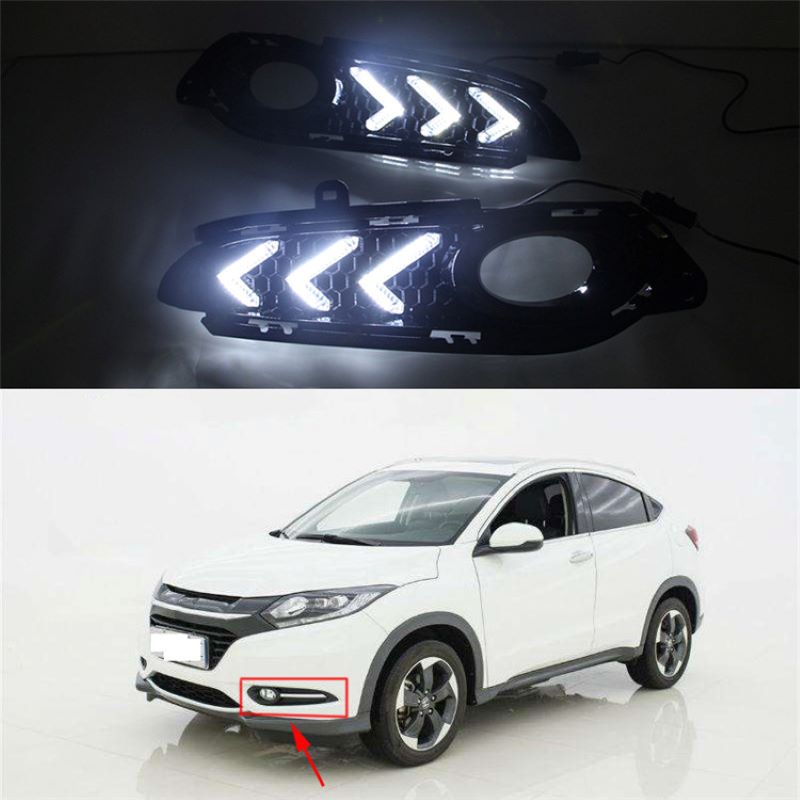 Overdag lopend licht voor Honda Hrv/Vezel 2015,Foglamp voor Honda Hrv/Vezel 2015~2017 DRL