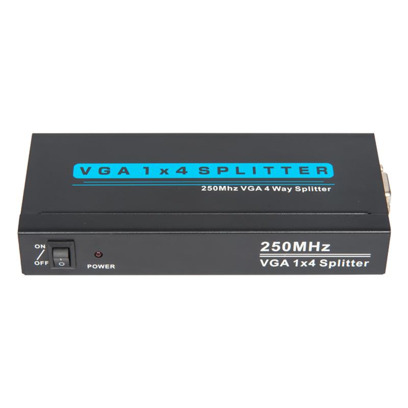 250 MHz 8-weg VGA 1x8 splitter Ondersteuning 1080P