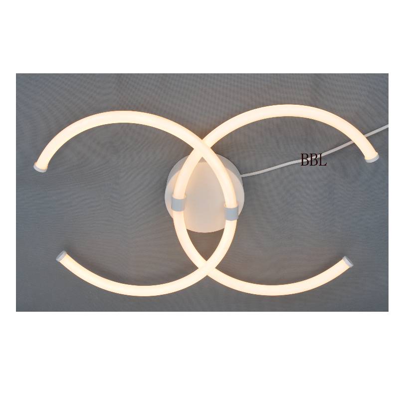 LED-plafondlamp met grotere dubbele C-acrylbuis