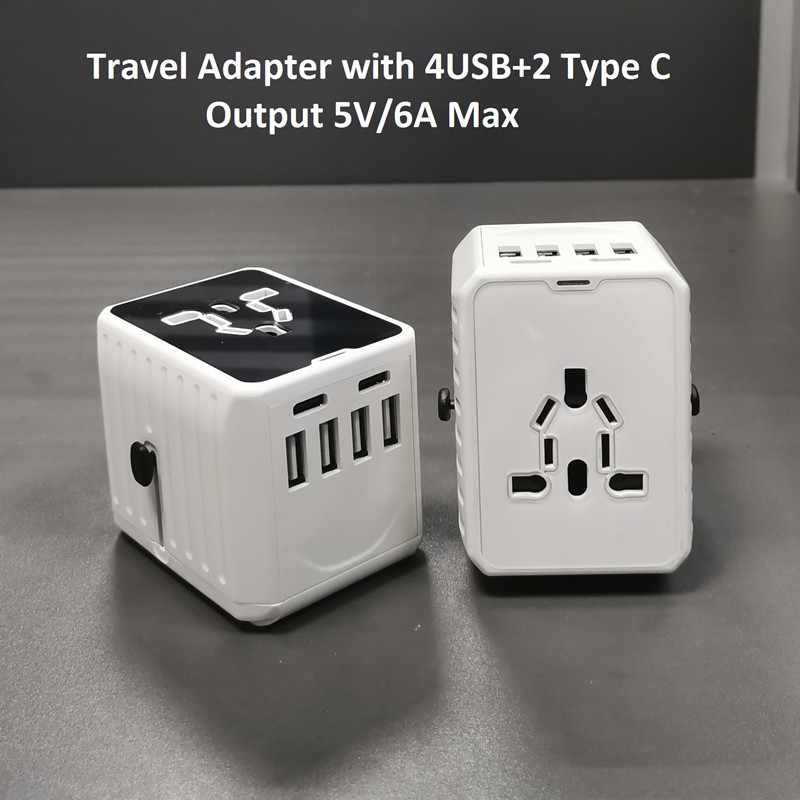 Eén type C niet genoeg? 2 Type C + 4USB universele reisadapter komen!