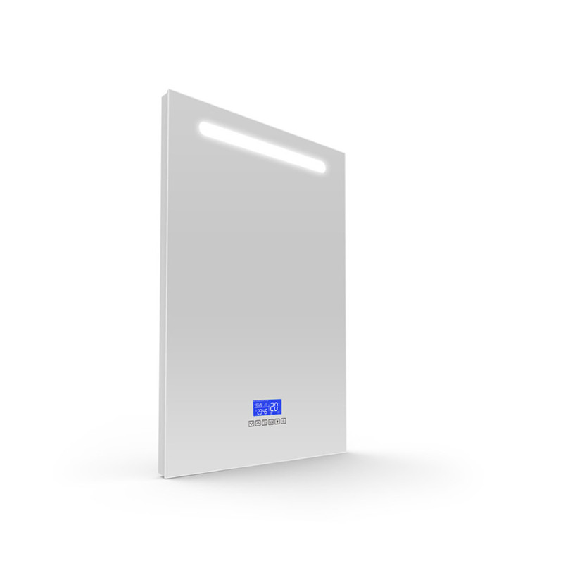 Vertical Wall mounted led badkamer Smart mirror met Bluetooth Speaker Temperature Function