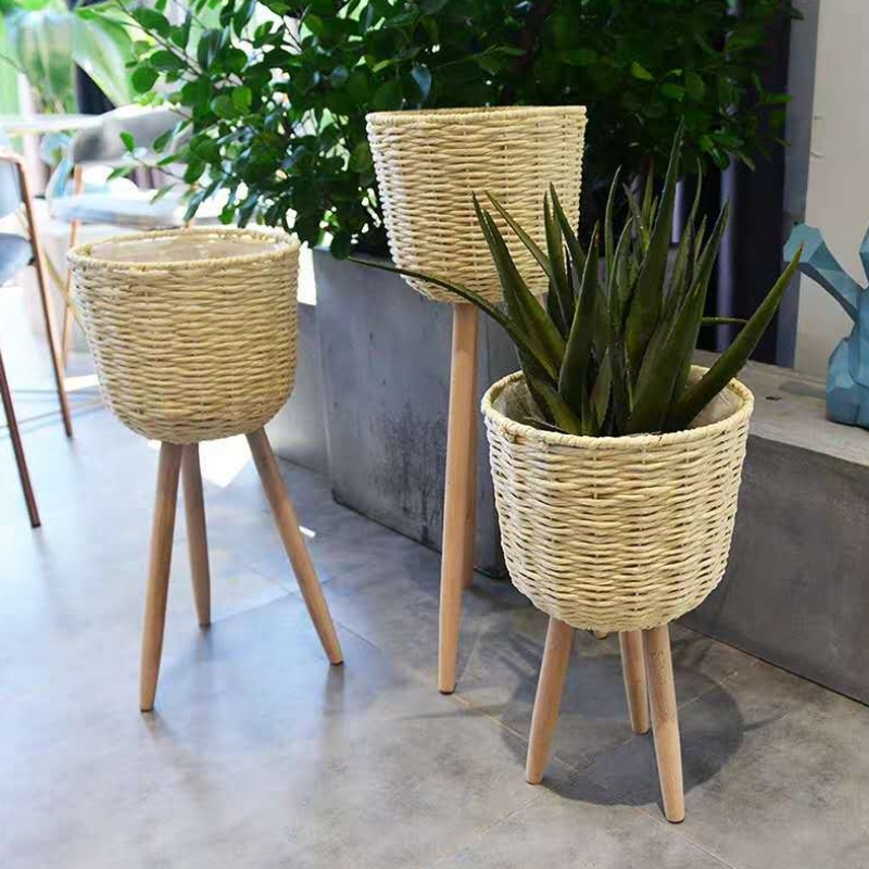 Set van 3 bloempotstandaards