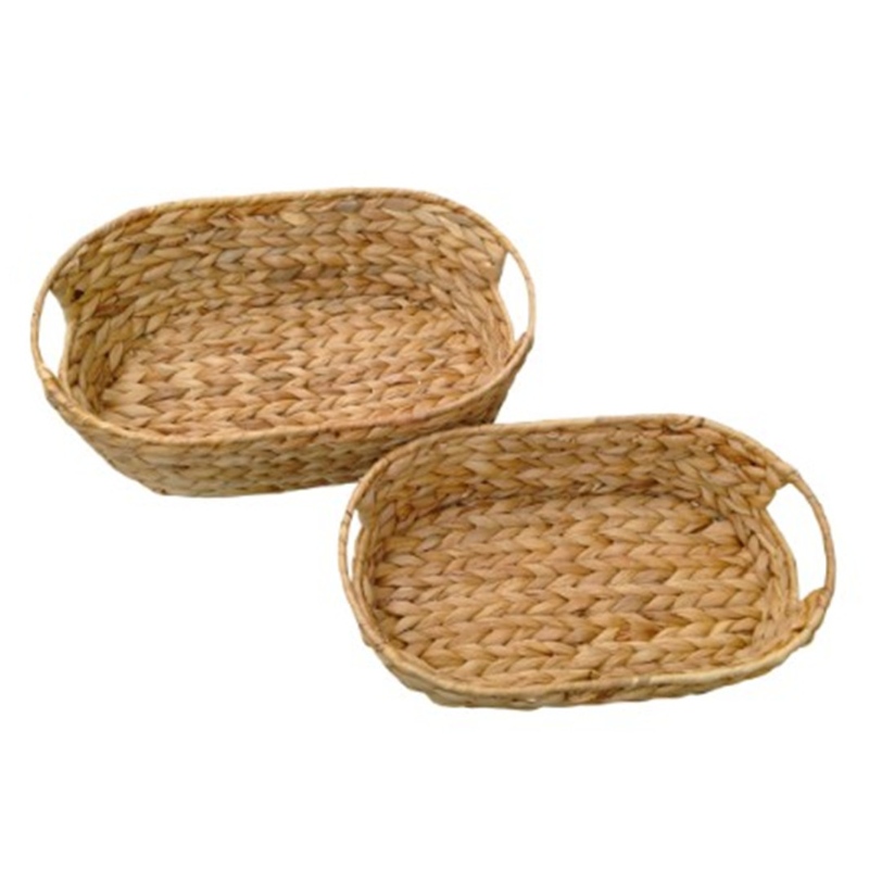Set van 2 Oval Water Hyacinth Basket