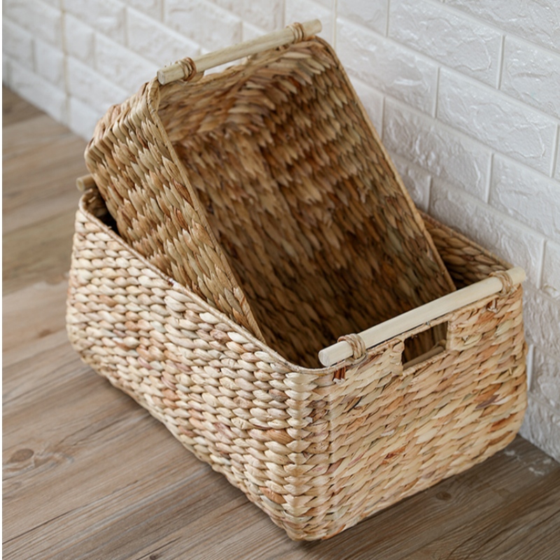 Set van 3 opbergmandjes waterhyacint