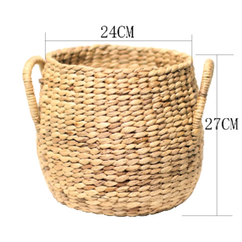 Stro geweven opbergmand