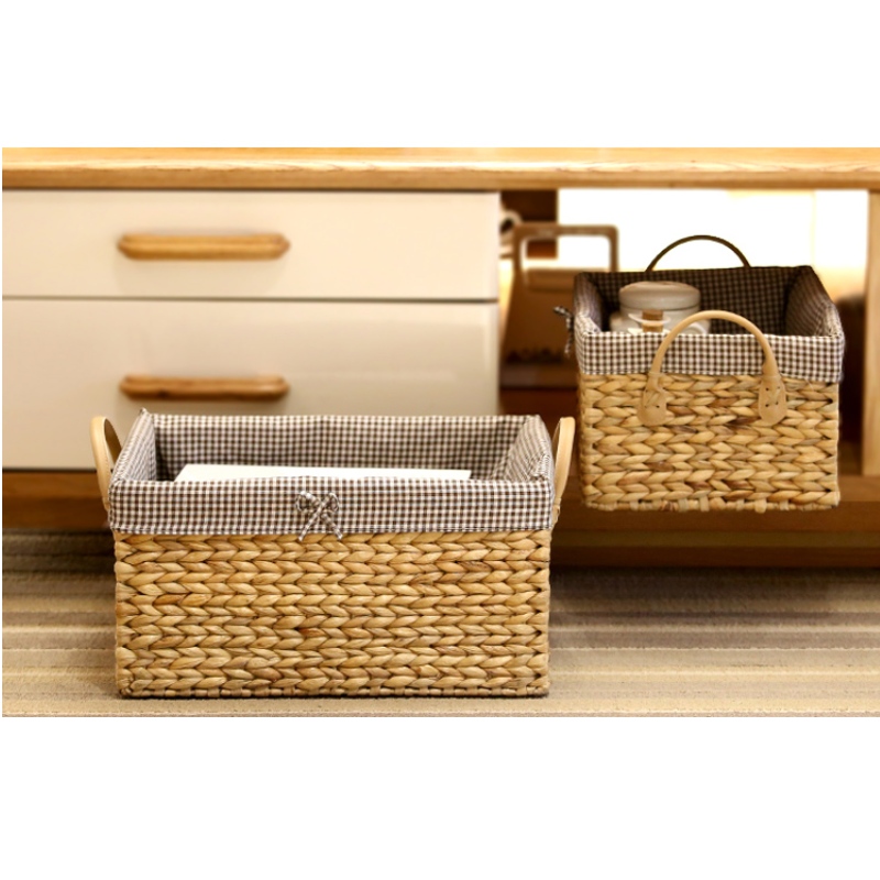 Woondecoratie Rechthoekige geweven opbergmand