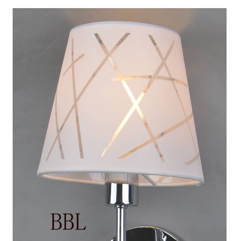 Een wandlamp met een textielschaduw