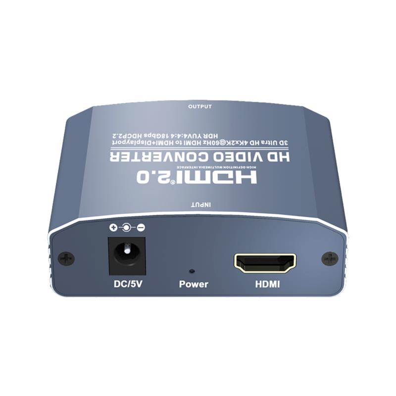 3D Ultra HD 4Kx2K @ 60Hz HDMI naar HDMI + DP Converter Ondersteuning HDMI2.0 18Gbps HDR YUV4: 4: 4 HDCP2.2