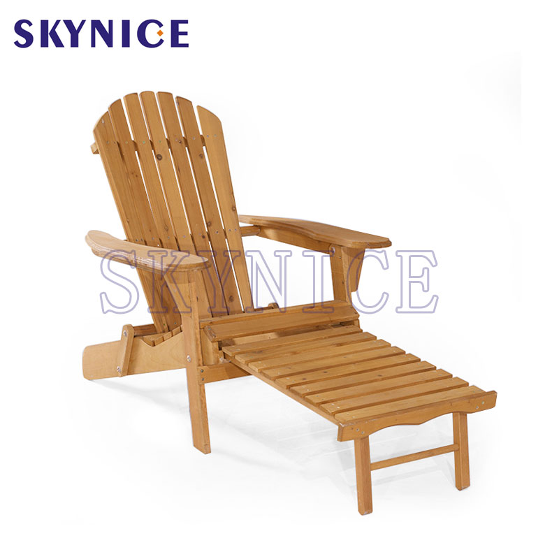 Garden Beach Chair Wood Adirondack Chair With Footrest