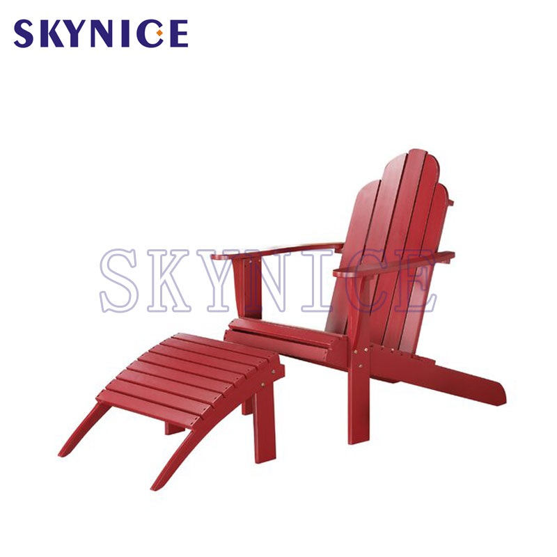 Garden Beach Chair Wood Adirondack Chair With Footrest