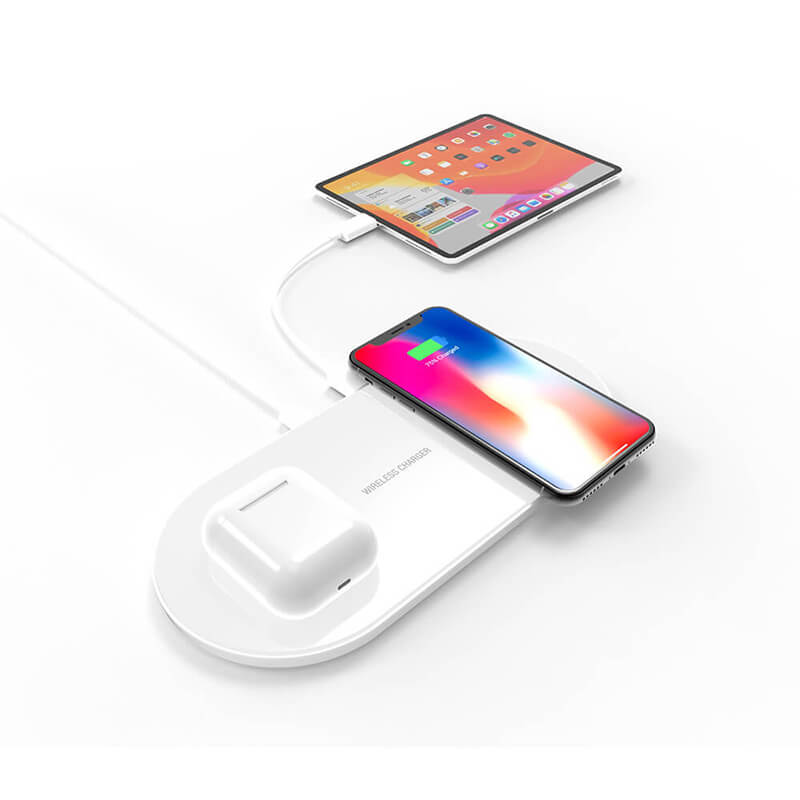 Dual Wireless Charging Pad (voor iPhone of Android-telefoon)
