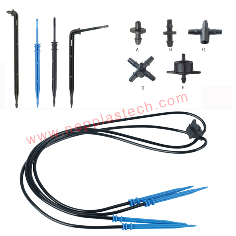 groentenboerderij druppelirrigatiesysteem waterdrukcompensatie irrigatiedruppelaars