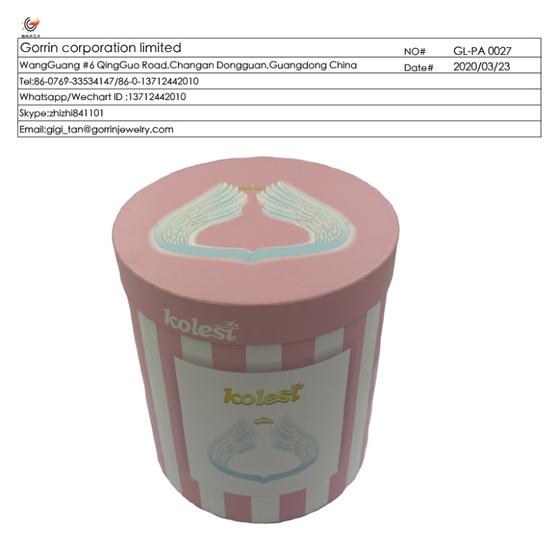 GL_PA0027 barrel flower ronde kartonnen doos tube box voor kinderkleding