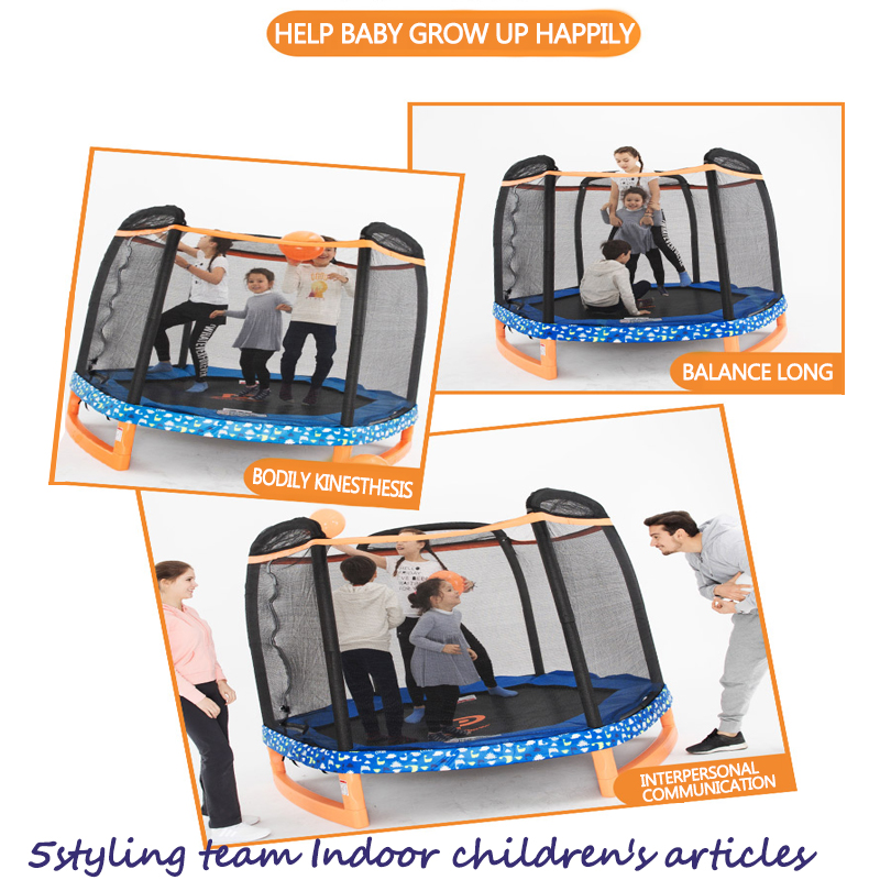 Amerikaanse trampoline familie kinder indoor kinder trampoline buiten met beschermnet grootschalige trampoline homestay