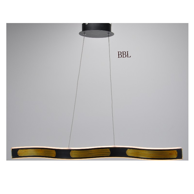 led hanger lamp met golflamp lichaam en licht op en neer