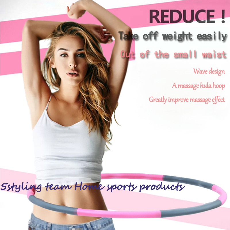 Hula hoep afneembare hula hoep slankende ring ring ring fitness uitrusting middel ring massage schuim voor volwassenen en kinderen