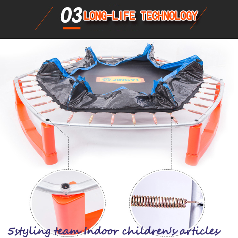 Trampoline voor kinderhuis Indoor trampoline voor kinderen met beschermnet Lente voor babytrampoline voor bungeejumpen Buitentrampoline