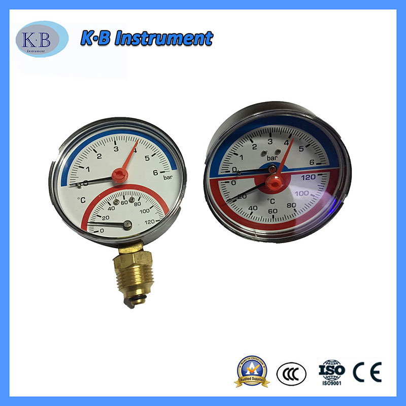Thermo-Manometer, mechanische drukmeter en temperatuurmeter