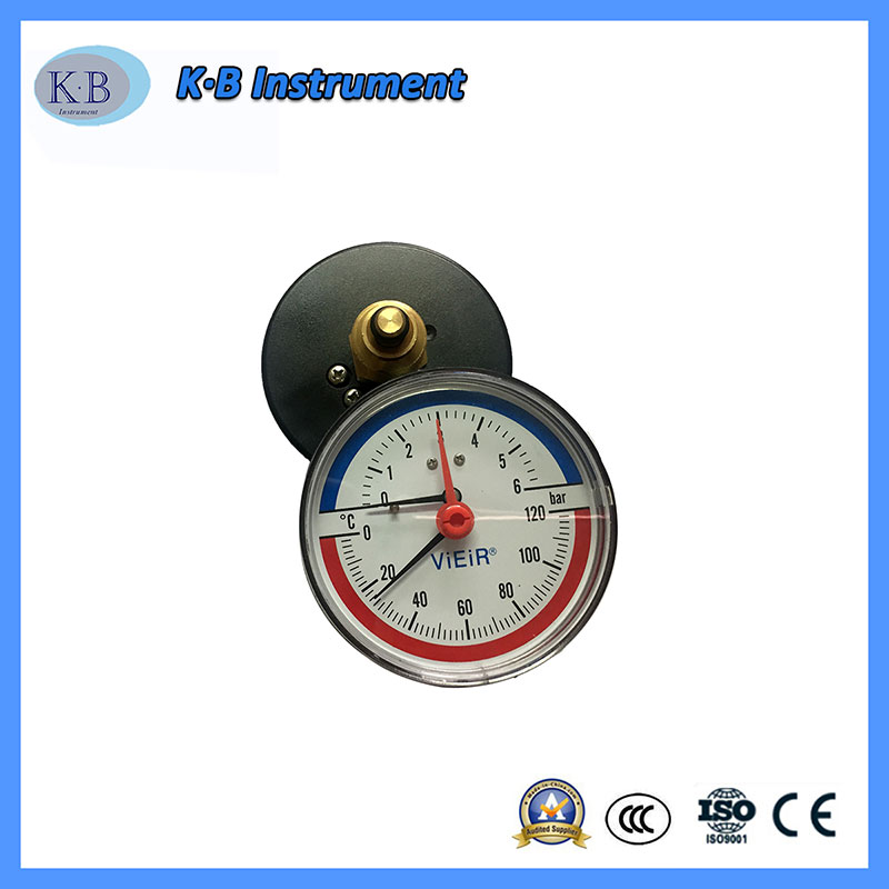 Thermo-Manometer, mechanische drukmeter en temperatuurmeter