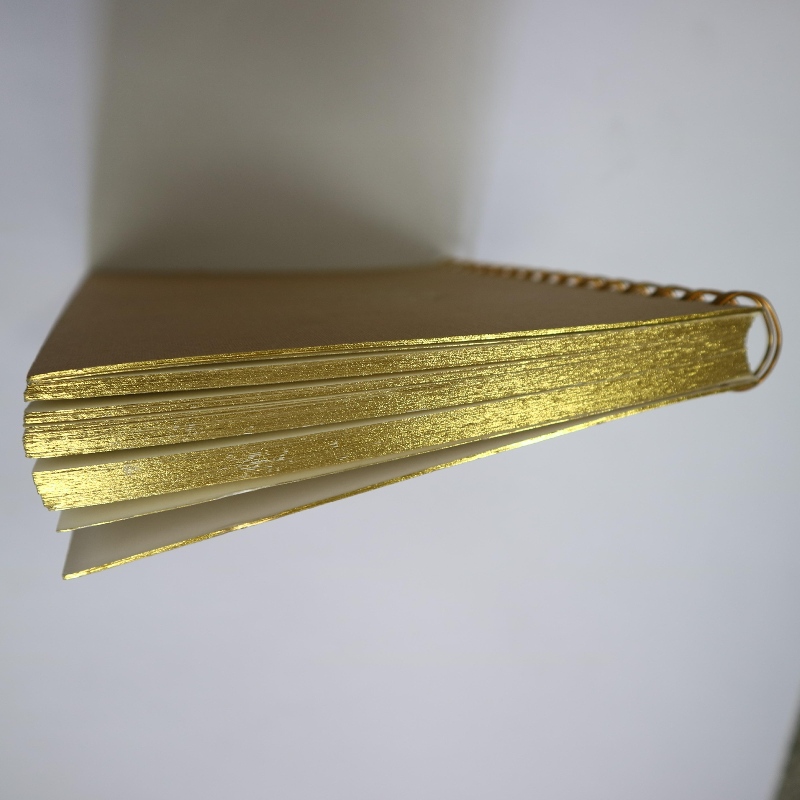 Goud stempelen spiraal bindende notebook retro-stijl