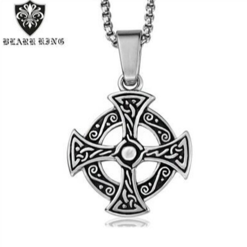 Persoonlijke sieraden Koreaanse mode mannen Stainless Steel Cross Pendant tag Retro Patroon Kruis Pendant
