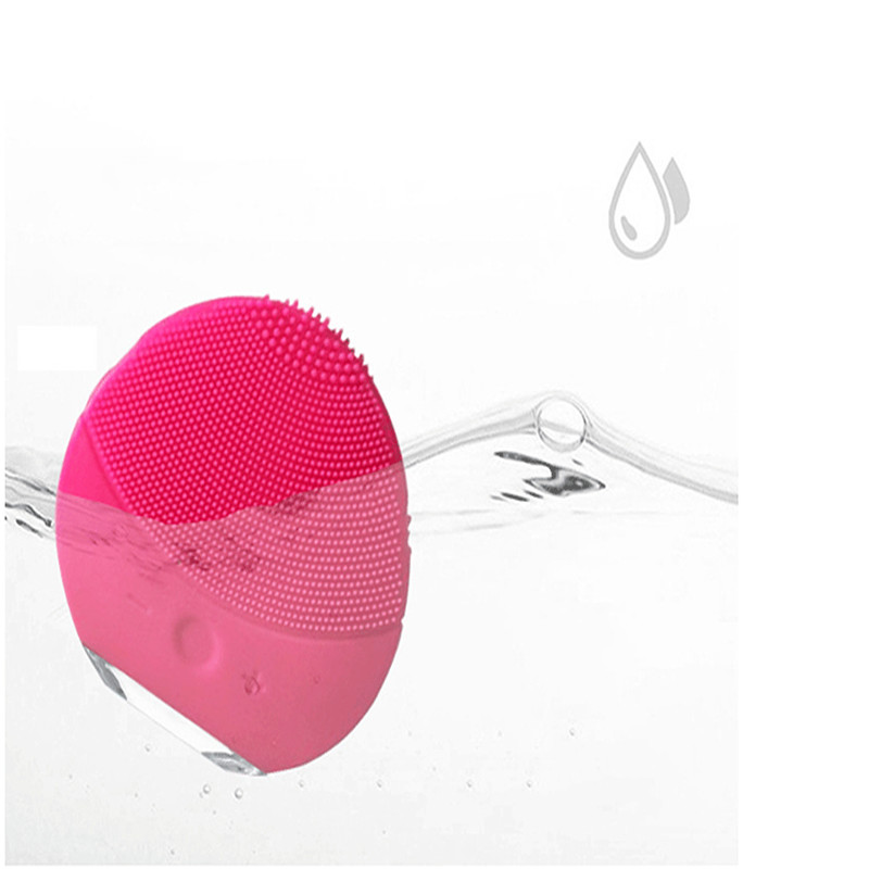 2020 Elektrische gezichtsreinigingsborstel Siliconen Sonische vibratie Mini-reiniger Diepe poriënreiniging Huidmassage gezichtsborstel