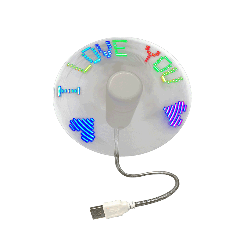 USB led klokventilator S02