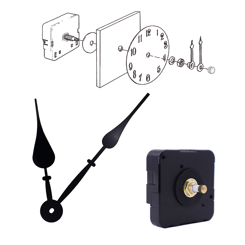 15mm grote koppel I schachtklok beweging en HR2057 zwarte klok handen