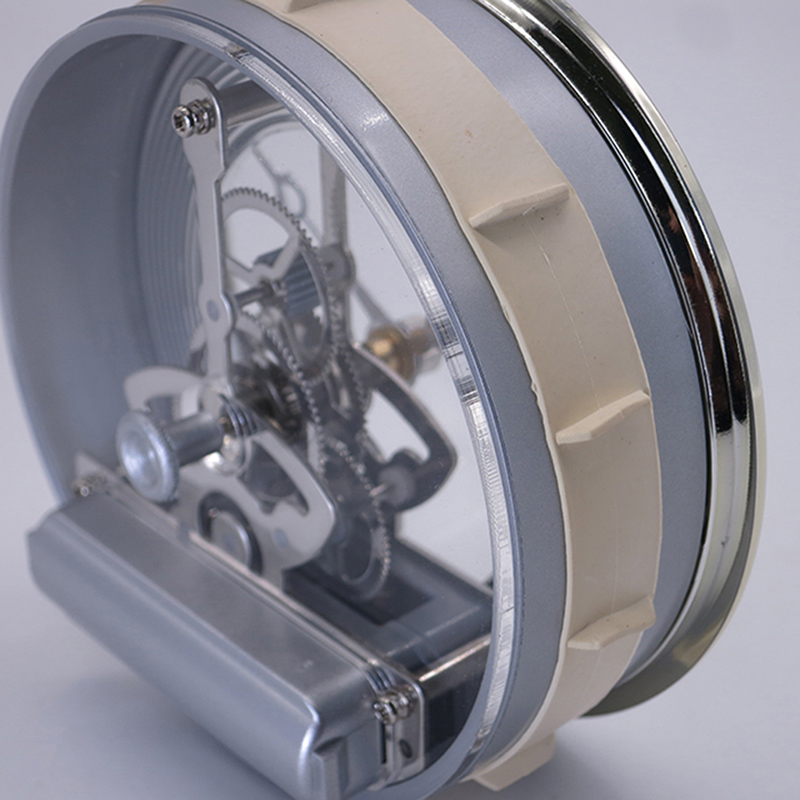 97MM zilveren skelet tafelklok inzet