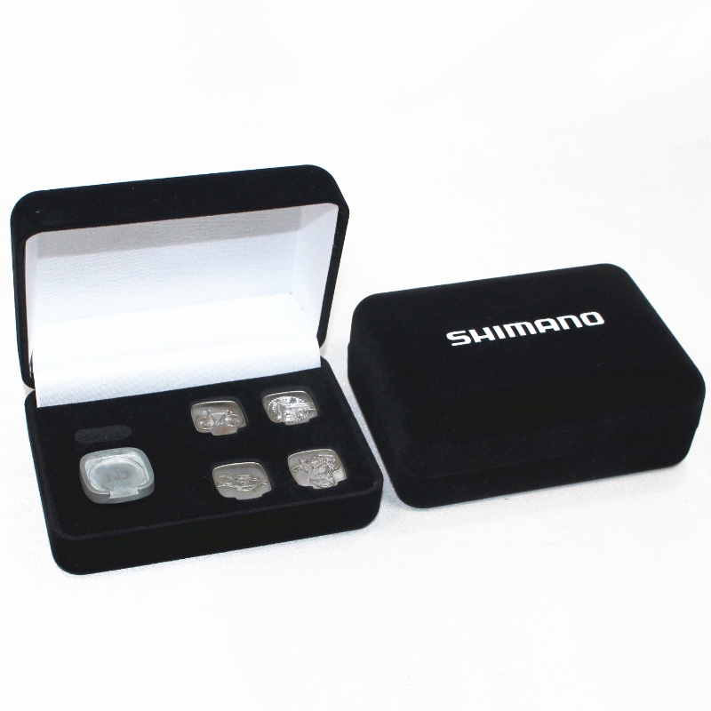 Item D-26L ronde vorm Velvet Box voor manchetknopen, stropdas clip, mm.95*68*36, gewichten over 65g