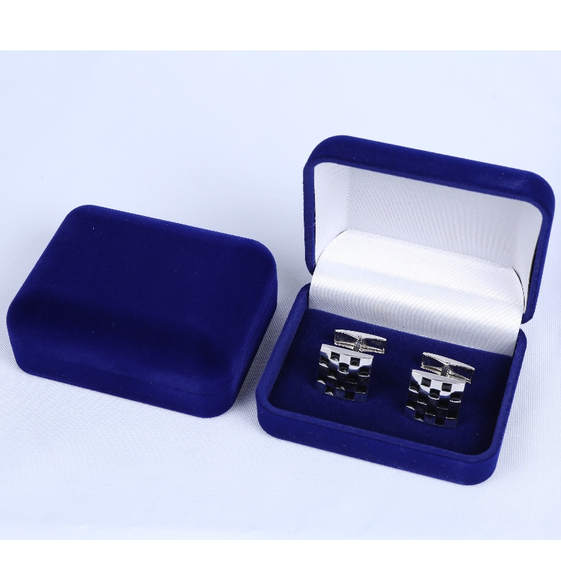 Item D-45S ronde vorm Velvet Box voor paar manchetknopen, een 60mm dasclip in lengte, of meerdere badges, munten, medailles, enz., mm.75*95*32mm, gewichten over 65g