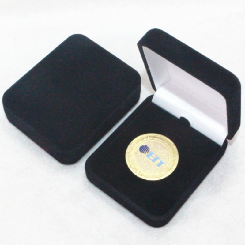 Item F-05 ronde vorm Velvet Box voor ring, badge ^ kleine munt, mm.55*70*26, gewicht over 35g