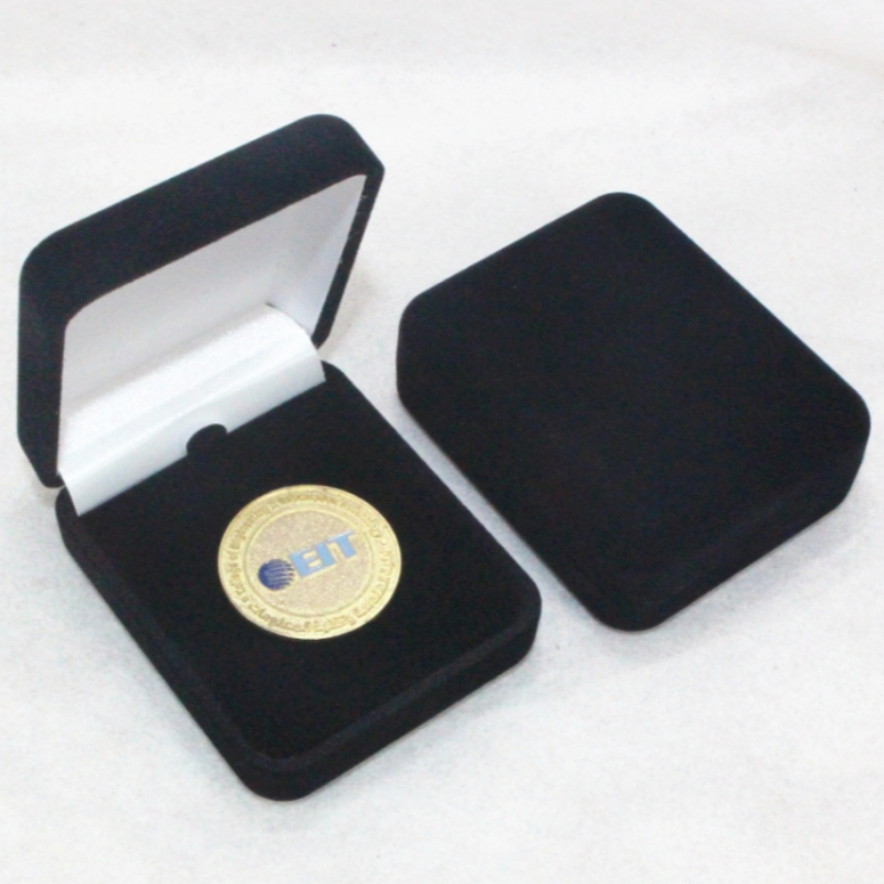 Item F-05 ronde vorm Velvet Box voor ring, badge ^ kleine munt, mm.55*70*26, gewicht over 35g