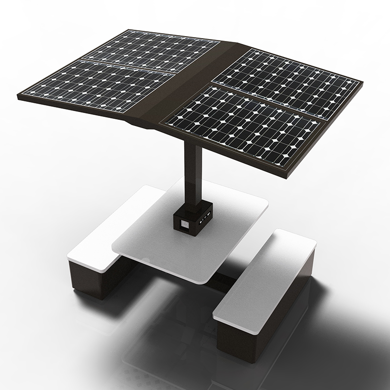 Hoogwaardig uniek ontwerp Urban Street Smart Furniture Solar Table Bench Seat