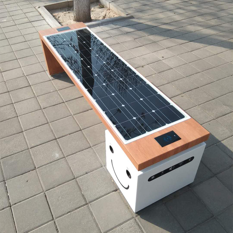 Fashion Design Music Display Solar Charging Bench WiFi Hotpot Smart Garden Furniture