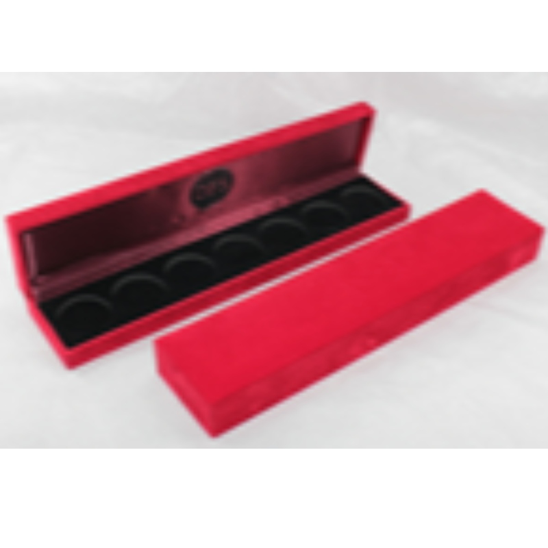 Artikel V-11 rechthoek Kunstleer Papieren doos voor 210 * 35mm munt, badge & ketting, etc. mm. 240 * 52 * 30, weegt ongeveer 130 g