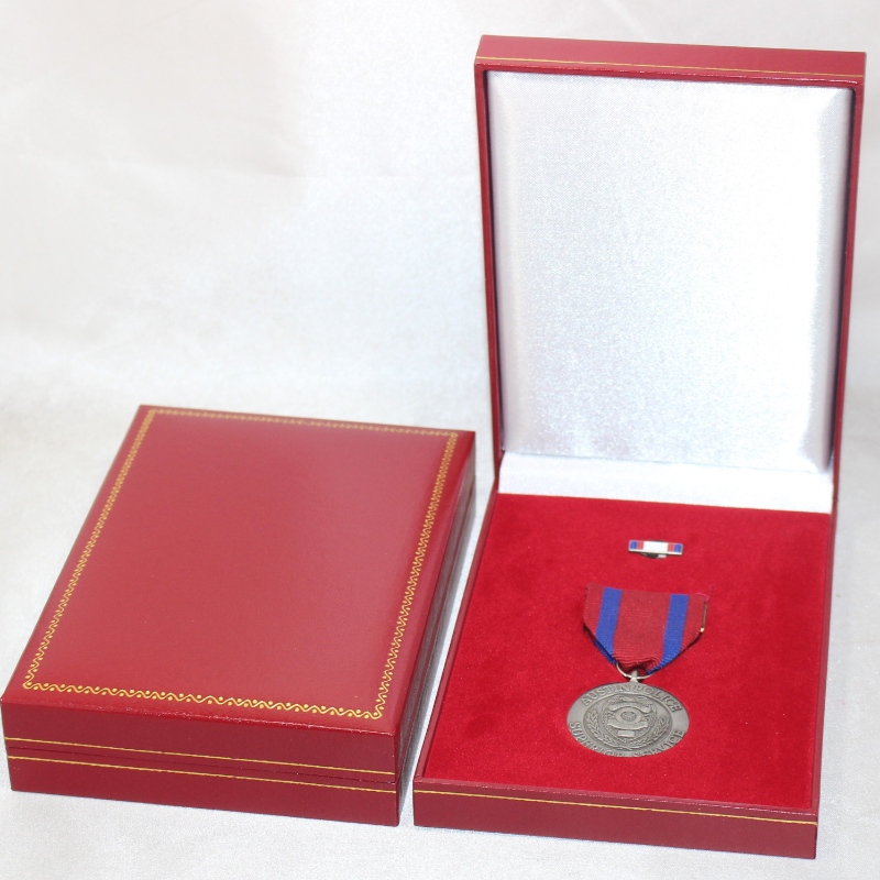 Item V-15 rechthoekige PU leren doos voor 90*120 mm medaille, munt ^ badge, etc. mm.112*158*36, gewicht over 170g