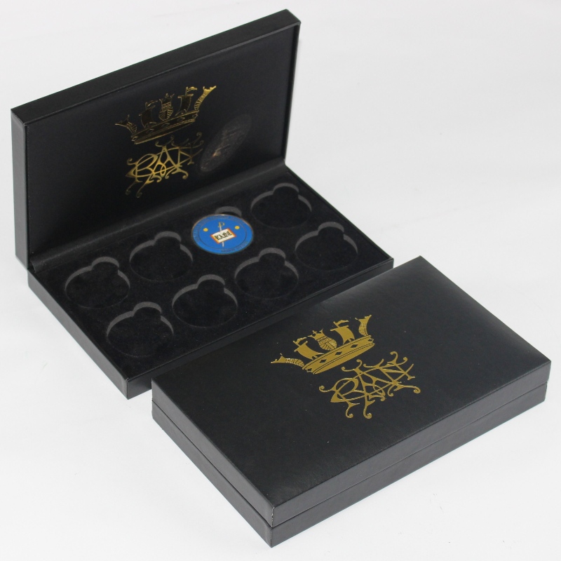 Item V-21 rechthoekige PU leren doos voor 90*120 mm medaille, munt ^ badge, etc. mm.234*140*40, gewichten over 325g