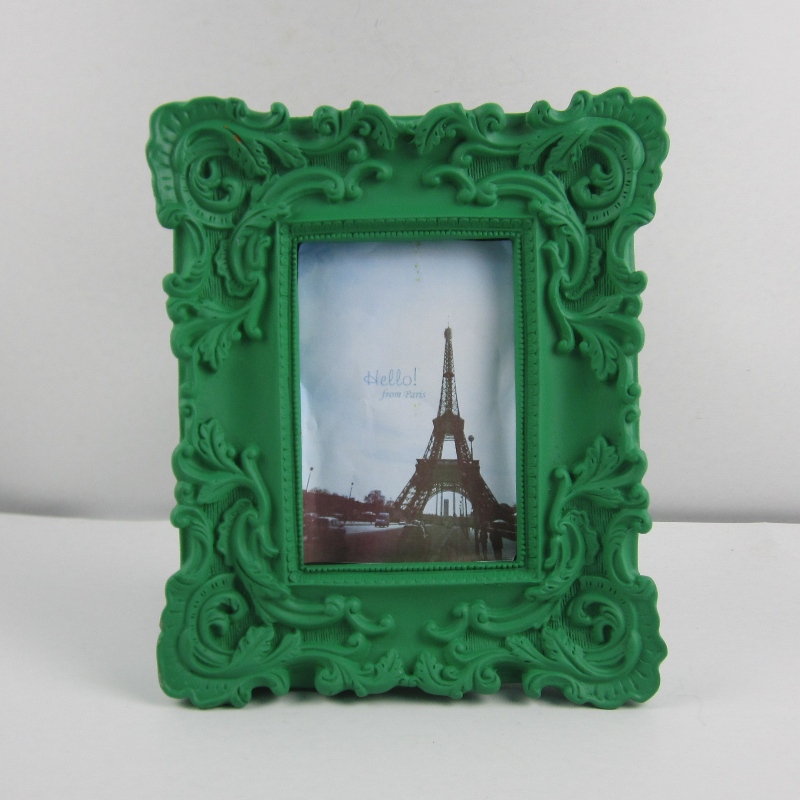 Barokke polyresin fotolijsten 10 x 15 cm - wit, zwart, groen