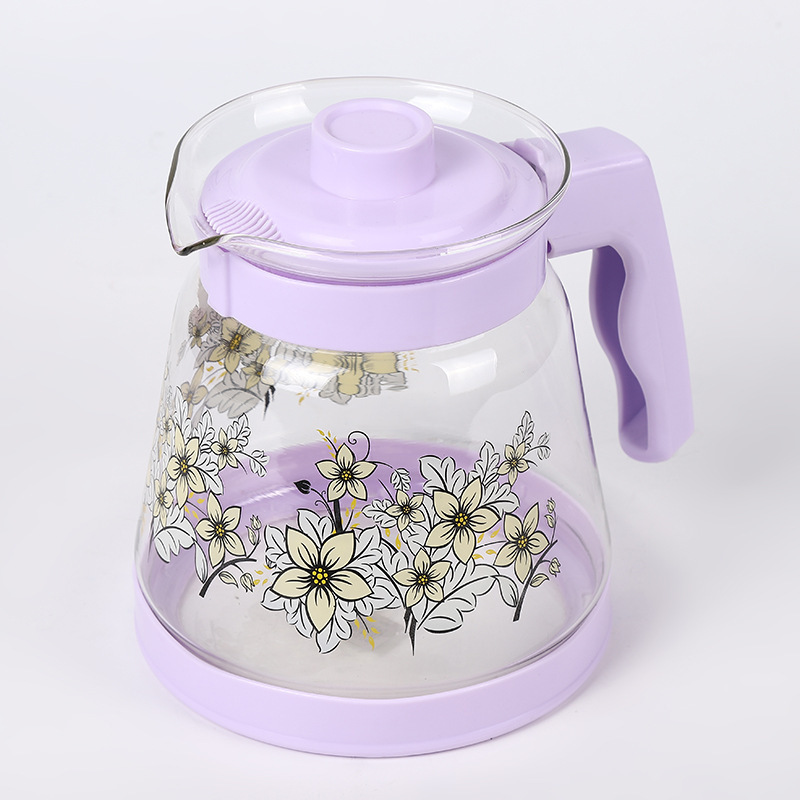 Nieuwe Teapot Household Eenvoudig Applique Creatieve Handle Design Cold Water Glass Pot Spot Custom Wholesale