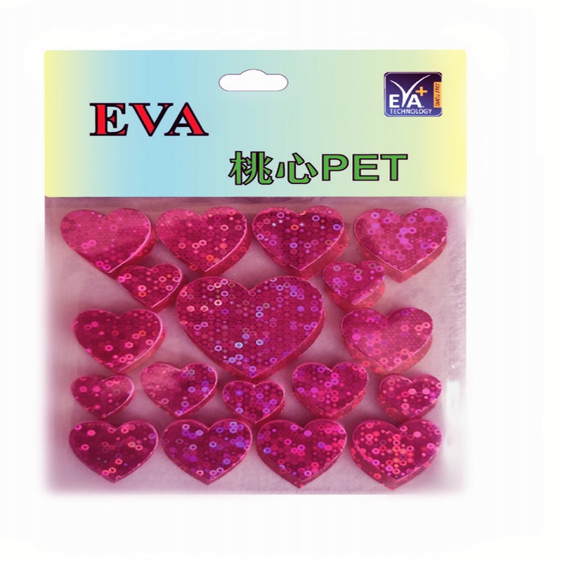 Foam stickers PET Foam Glitters pet Foam Hearts PET