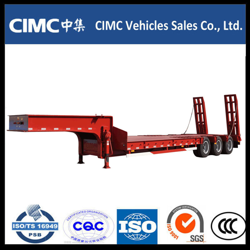 CIMC 3-assige 70 ton dieplader oplegger