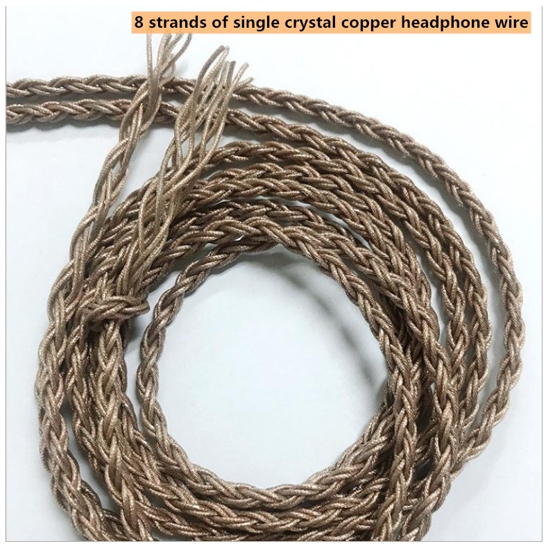 5N headset DIY Wire hoofdtelefoonkabel 8-strengs single crystal verkoperd zilver draad HiFi headset draad